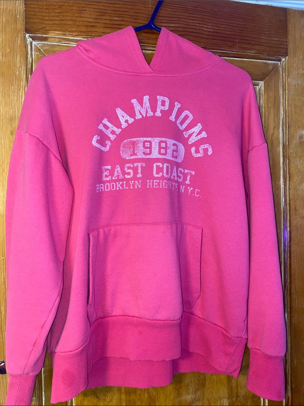 Ardene Bright Pink Graphic Hoodie